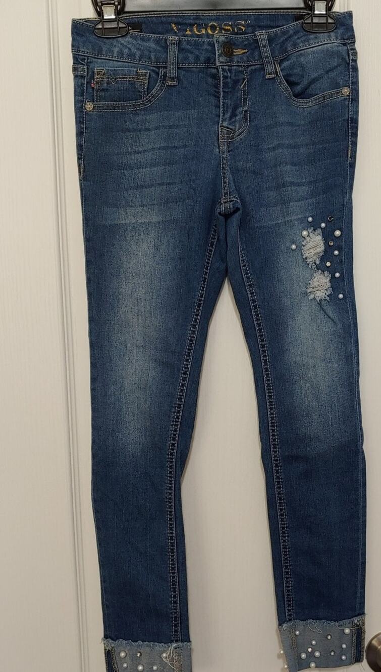 Girls Embellished Vigoss Austin Skinny Jeans sz 12
